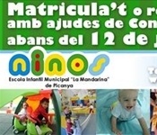 Escola Infantil: El 12 de juliol és la data límit per a  optar a  ajudes de Conselleria