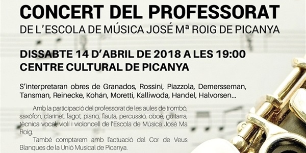 Concert del professorat de la Unió Musical de Picanya