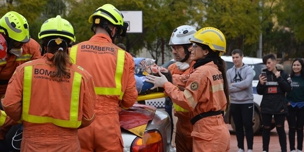 Simulacre d'intervenció en accident de trànsit