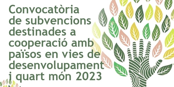 Convocatòria d'ajudes a projectes de cooperació internacional o de l'anomeant quart món